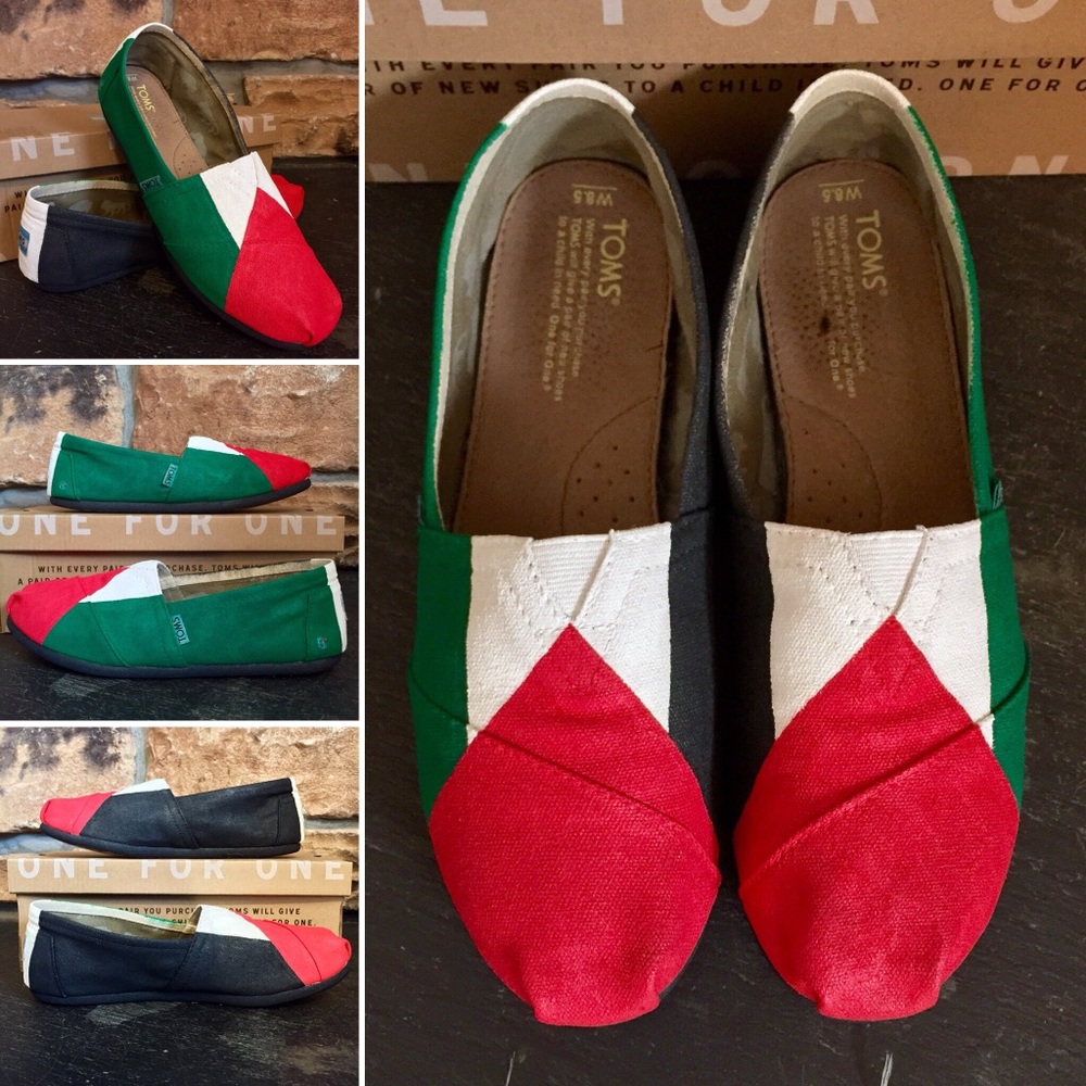Palestine Flag custom hand painted TOMS